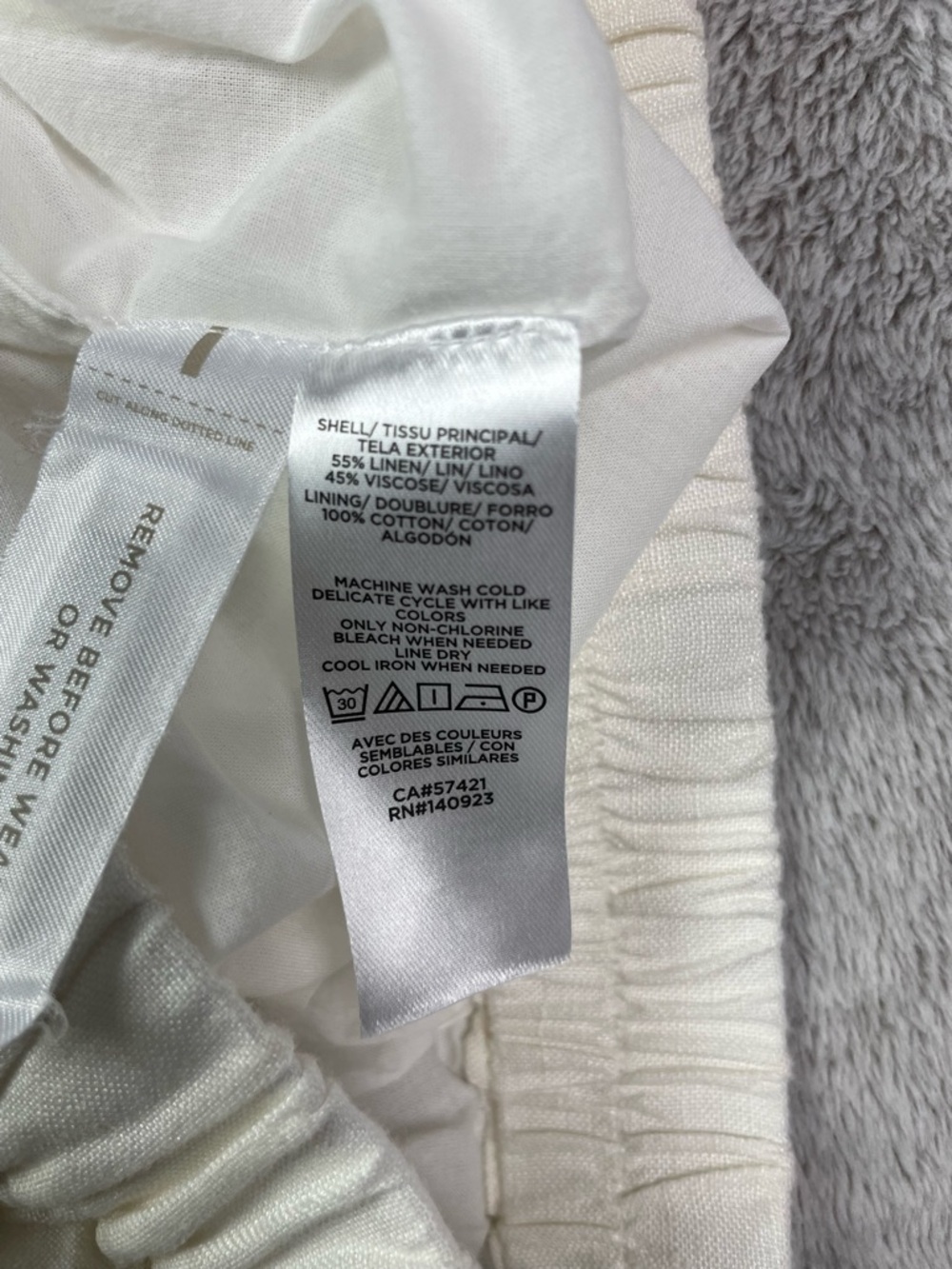 LOFT White Linen Blend Button-Front Tiered Midi Skirt - Size Small - Picture 9 of 9